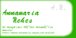 annamaria mehes business card